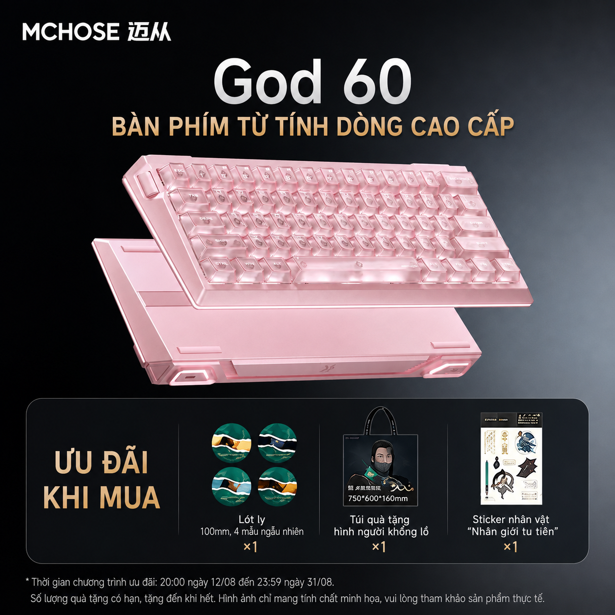 [ĐÃ ĐÓNG GB] BÀN PHÍM HE MCHOSE GOD 60 x PHÀM NHÂN TU TIÊN LIMITED EDITION