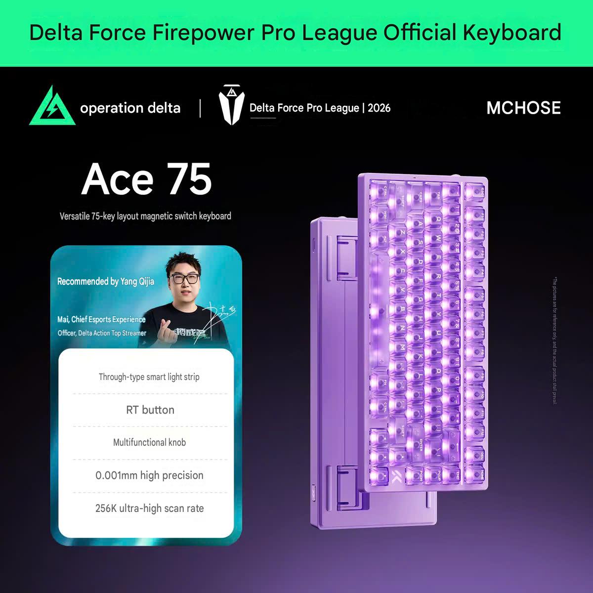 [GROUP BUY] BÀN PHÍM GAMING HE MCHOSE ACE75 RT 0,001MM