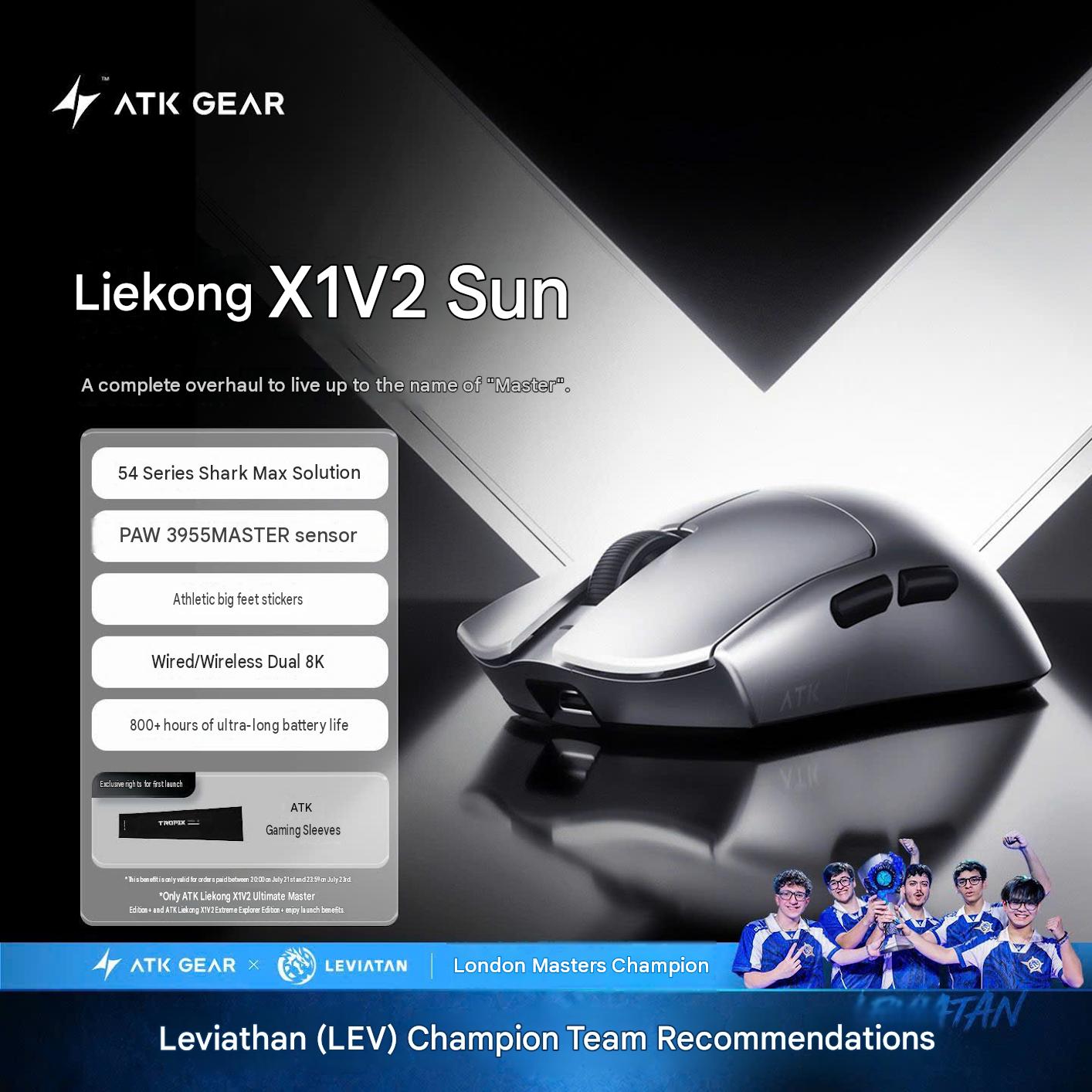 [GROUP BUY] CHUỘT GAMING ATK X1 V2 PLUS PAW 3395 MASTER