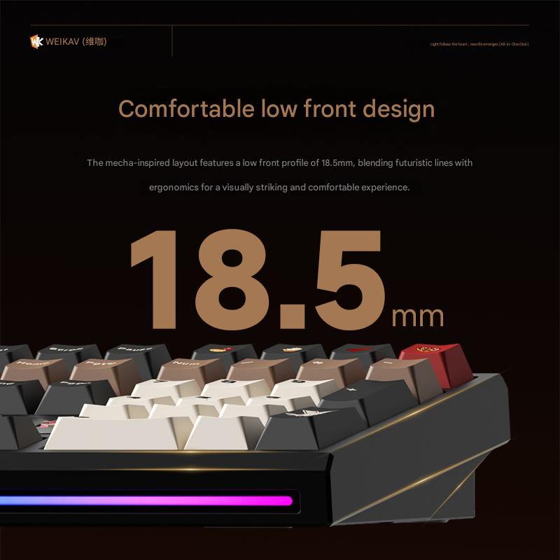 Bàn Phím Cơ WEIKAV NUT108 Nhôm CNC 3 Mode Full Size