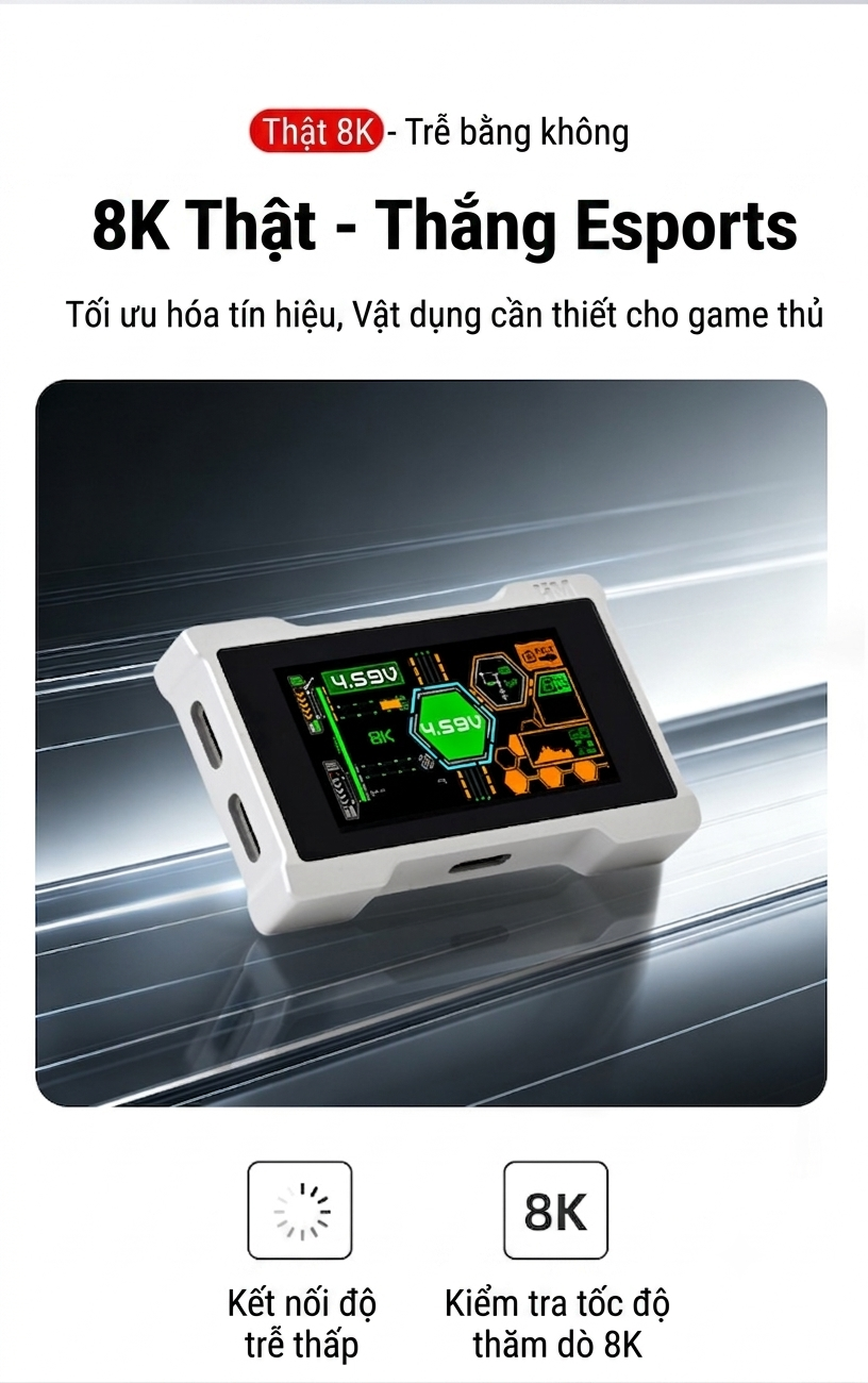 [ĐÓNG GB] HM HUB AUDIOX HÔ TRỢ AUDIO SẠC NHANH PD 60W 8K POLLING RATE