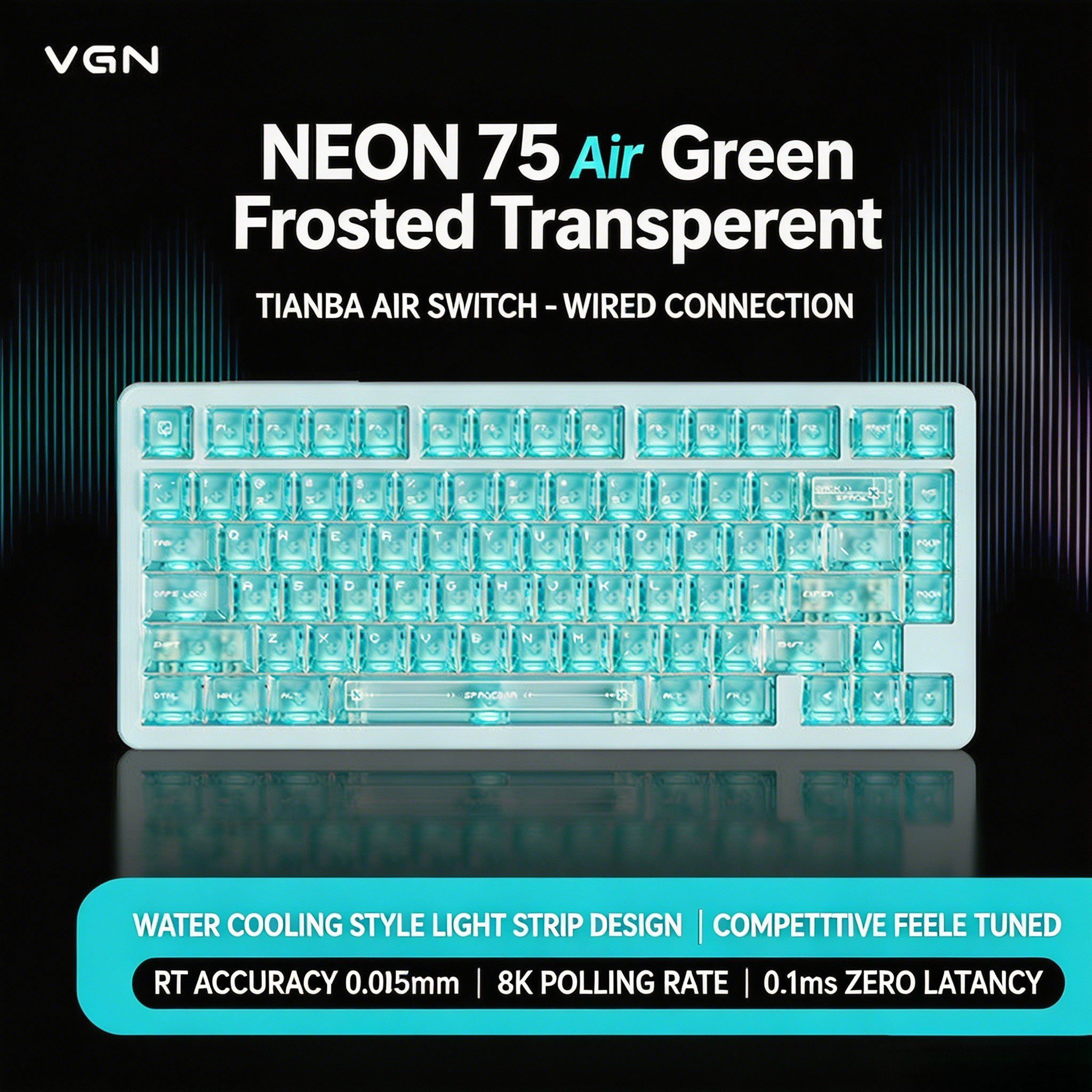 [GROUP BUY] BÀN PHÍM GAME HE VGN NEON75 AIR RT 0.005mm
