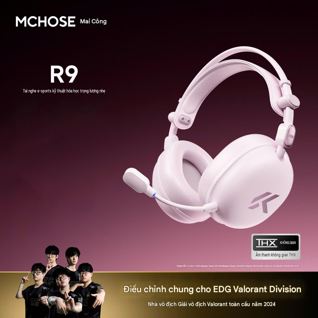 [GROUP BUY] TAI NGHE GAMING KHÔNG DÂY MCHOSE R9 SUPERLIGHT