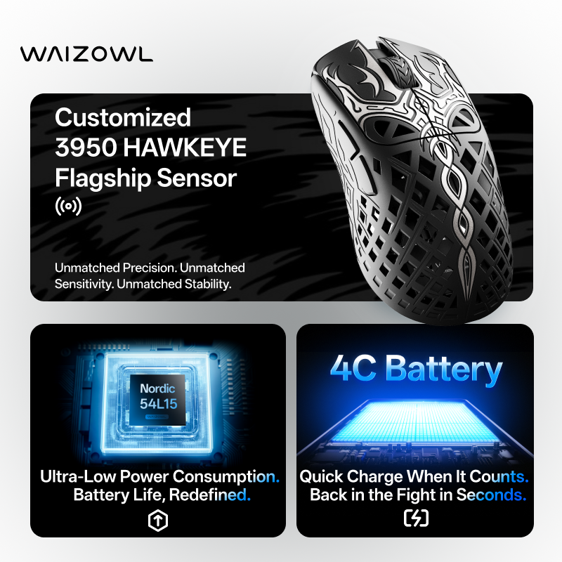 [Group Buy] Chuột Gaming Waizowl Triaina Hiệu Năng Flagship