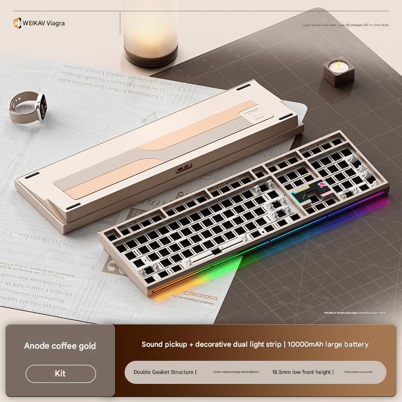 Bàn Phím Cơ WEIKAV NUT108 Nhôm CNC 3 Mode Full Size