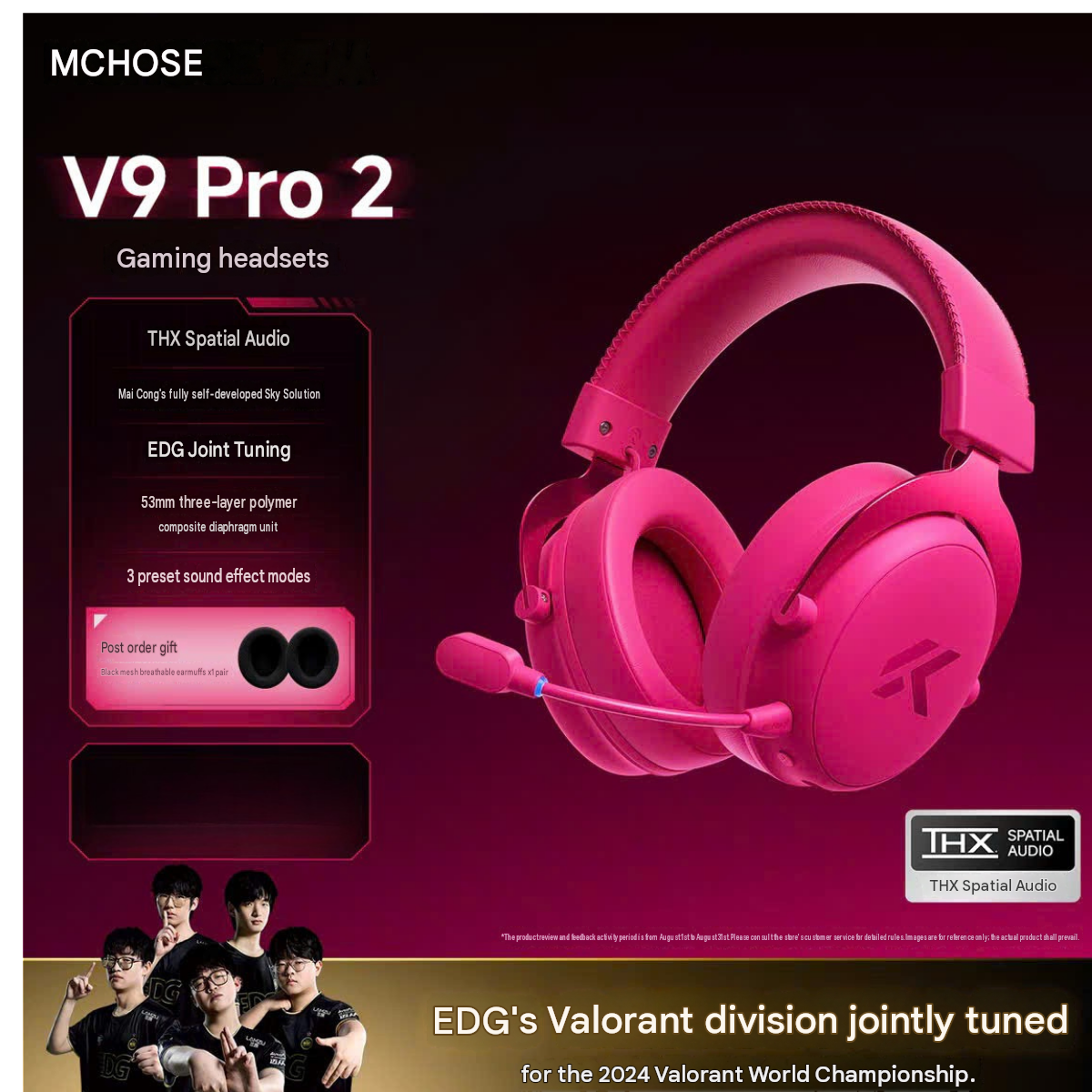 [GROUP BUY] TAI NGHE GAMING KHÔNG DÂY MCHOSE V9 PRO V2