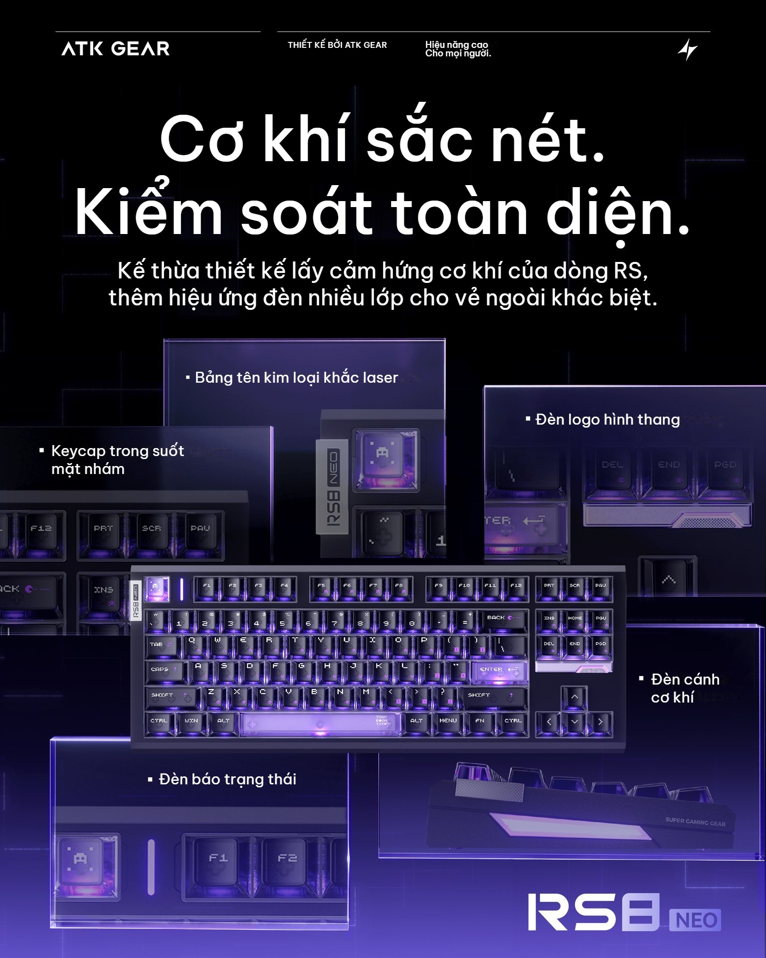 [GROUP BUY] BÀN PHÍM GAMING KHÔNG DÂY ATK RS8 NEO 8K POLLING RATE