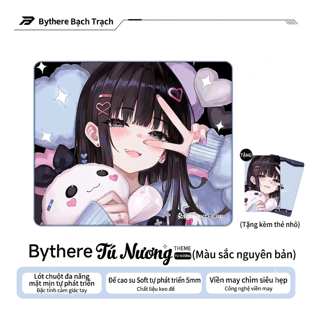[Group Buy] Pad Chuột eSport BythereTu Niang Trung Tính Art Độc Quyền