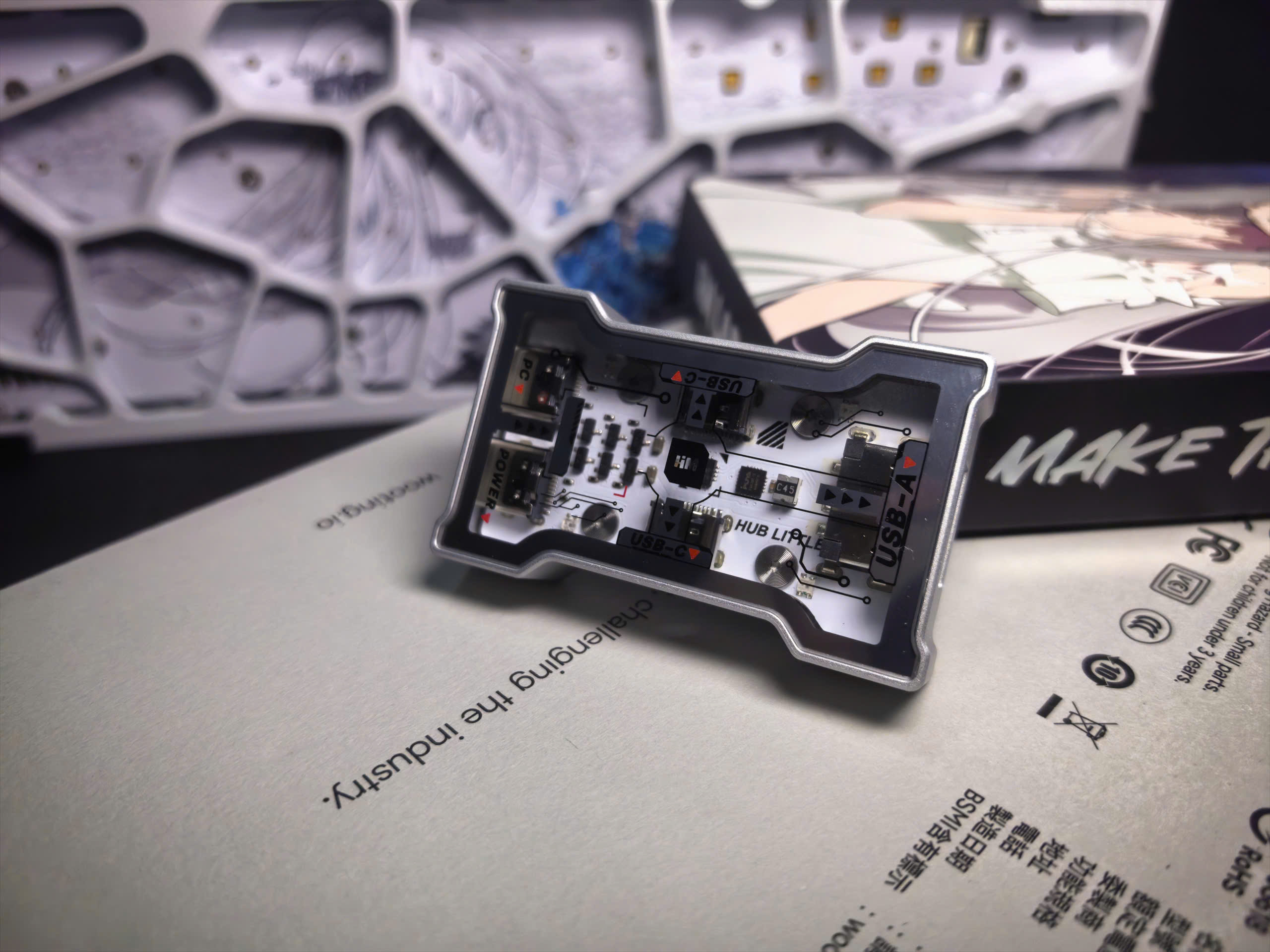 [Group Buy] HM Hub Lite Anime CNC 3 Cổng 8K Polling Rate