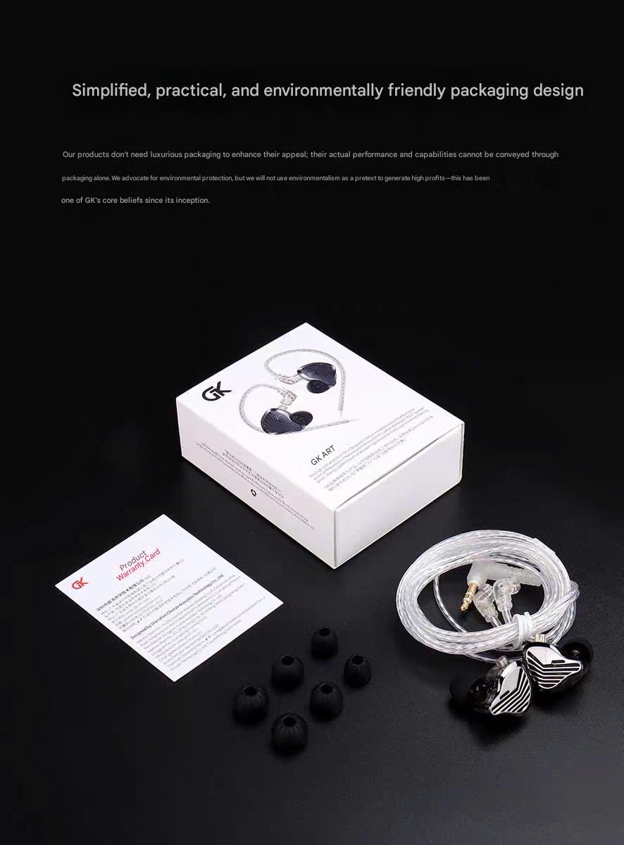 Tai Nghe IEM GK Kunten Large Dynamic Driver 10mm Nghe Tạp