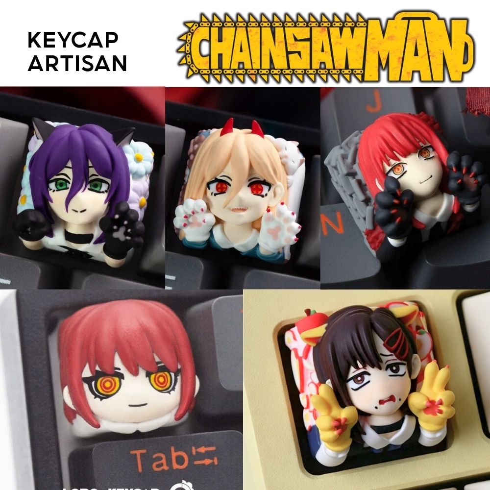 [Group Buy] Keycap Artisan Chainsaw Man Meo Tày