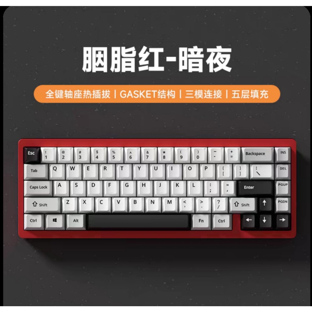 [Sẵn Hàng Hỏa Tốc] Bàn Phím KIT LUCKY65 - Nôm CNC - 3 Mode Kết Nối - Tạ Đáy - Hotswap - Mạch Xuôi - Led RGB - TTKeyboard