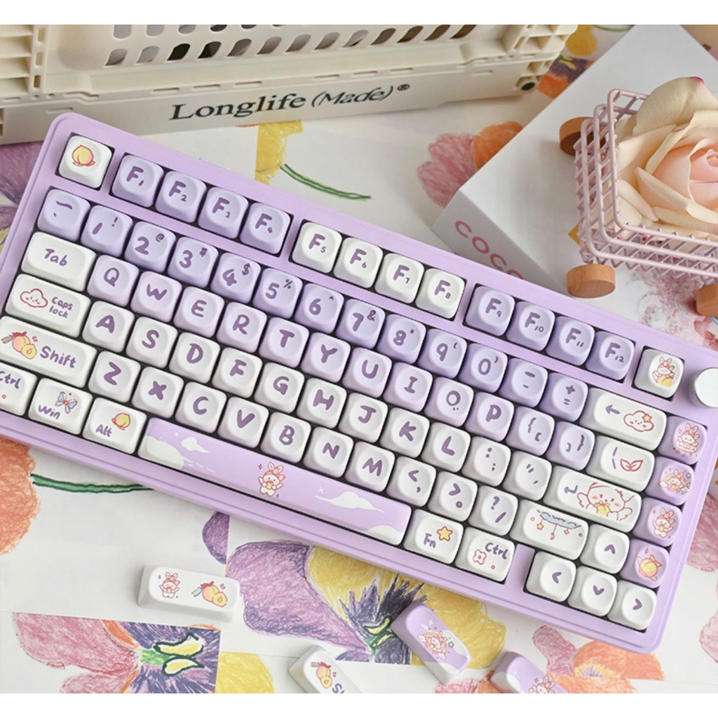 [Hỏa Tốc] Keycap Cực Dễ Thương MOA Profile - Nhựa PBT - In Dyesub - Phù Hợp Mọi Layout Cơ Bản - TTKeyboard