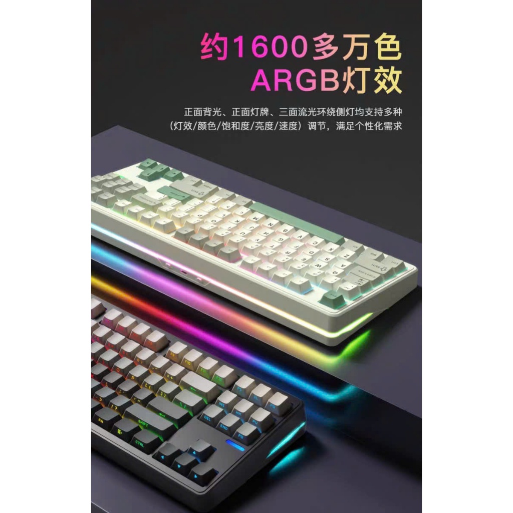[Hỏa Tốc] Bàn Phím Cơ Riccks RS8 | 3 Mode| Led Viền| Keymap VIA/QMK| Hotswap Mạch Xuôi| Led RGB| TTKeyboard