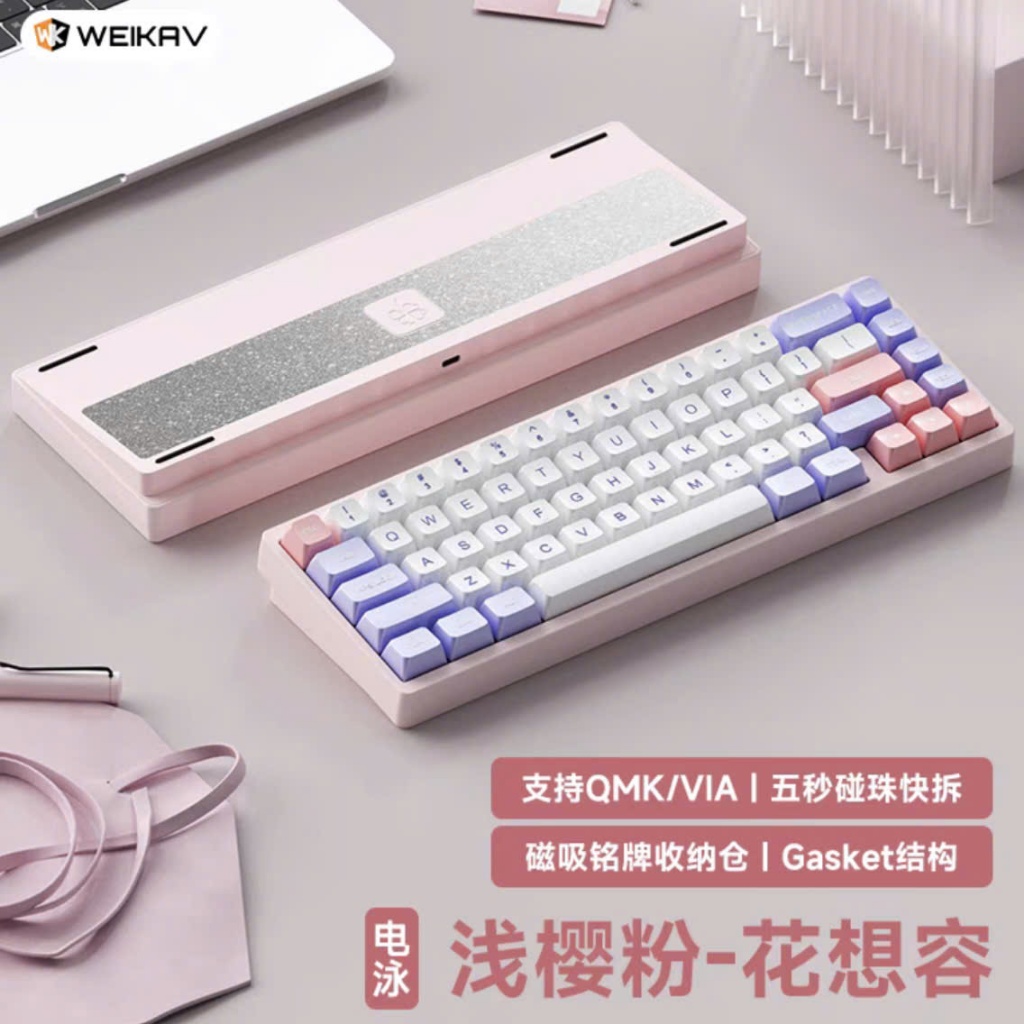 [Hỏa Tốc] Bàn Phím Cơ LUCKY65 V2| Nhôm CNC| 3 Mode | Tạ Crystal | VIA | Ball Catch | Hotswap Mạch Xuôi | Led RGB