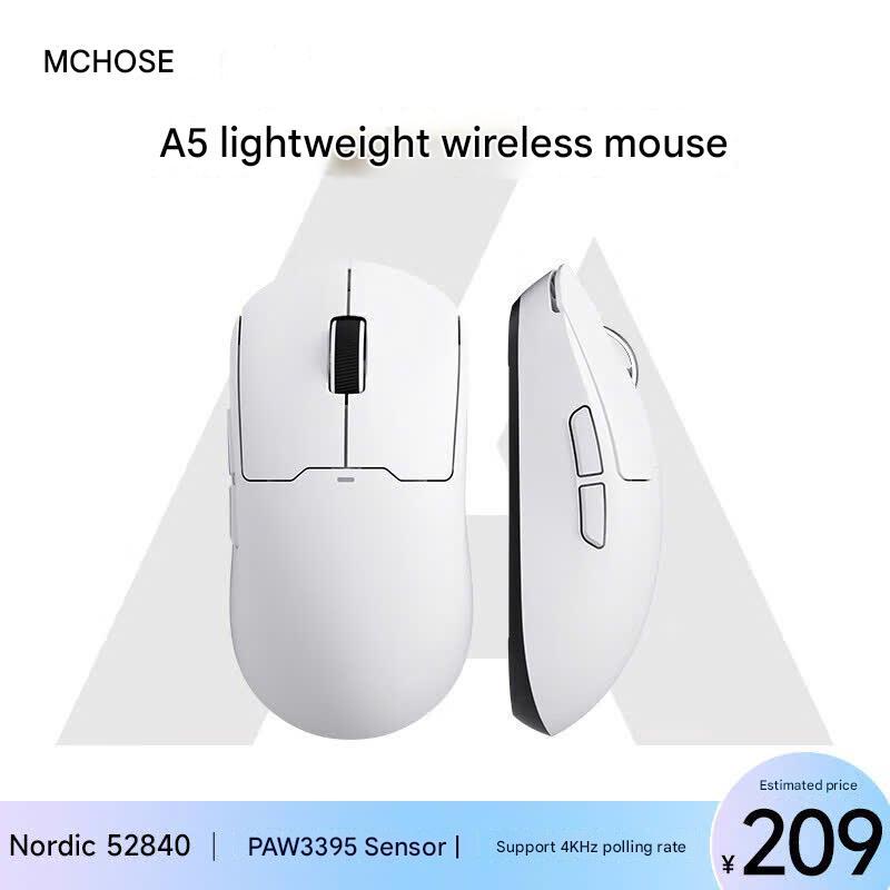 [Hỏa Tốc] Chuột Không Dây Gaming Mchose A5 Series | 3 Mode | PAW3395 -|Trọng Lượng Nhẹ | Polling Rate Lên Tới 4K