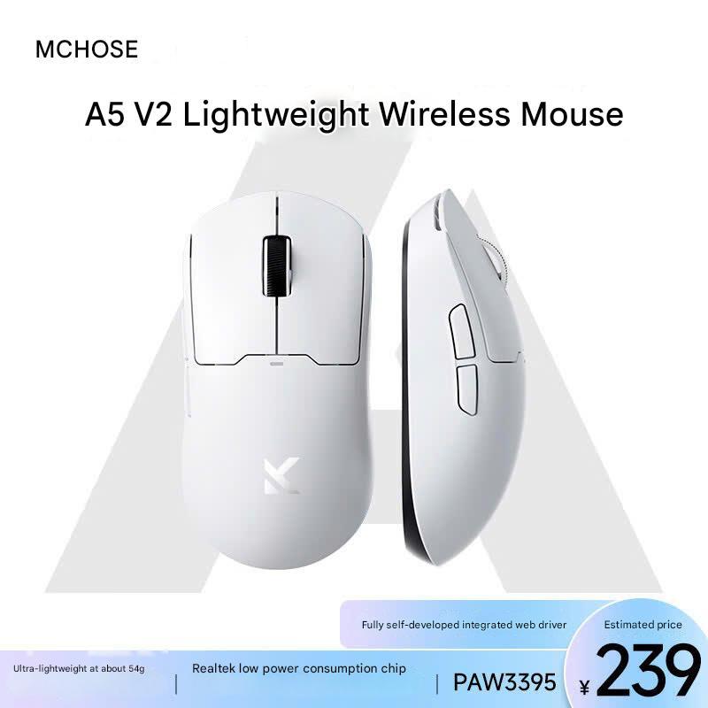 [Hỏa Tốc] Chuột Không Dây Gaming Mchose A5 Series | 3 Mode | PAW3395 -|Trọng Lượng Nhẹ | Polling Rate Lên Tới 4K