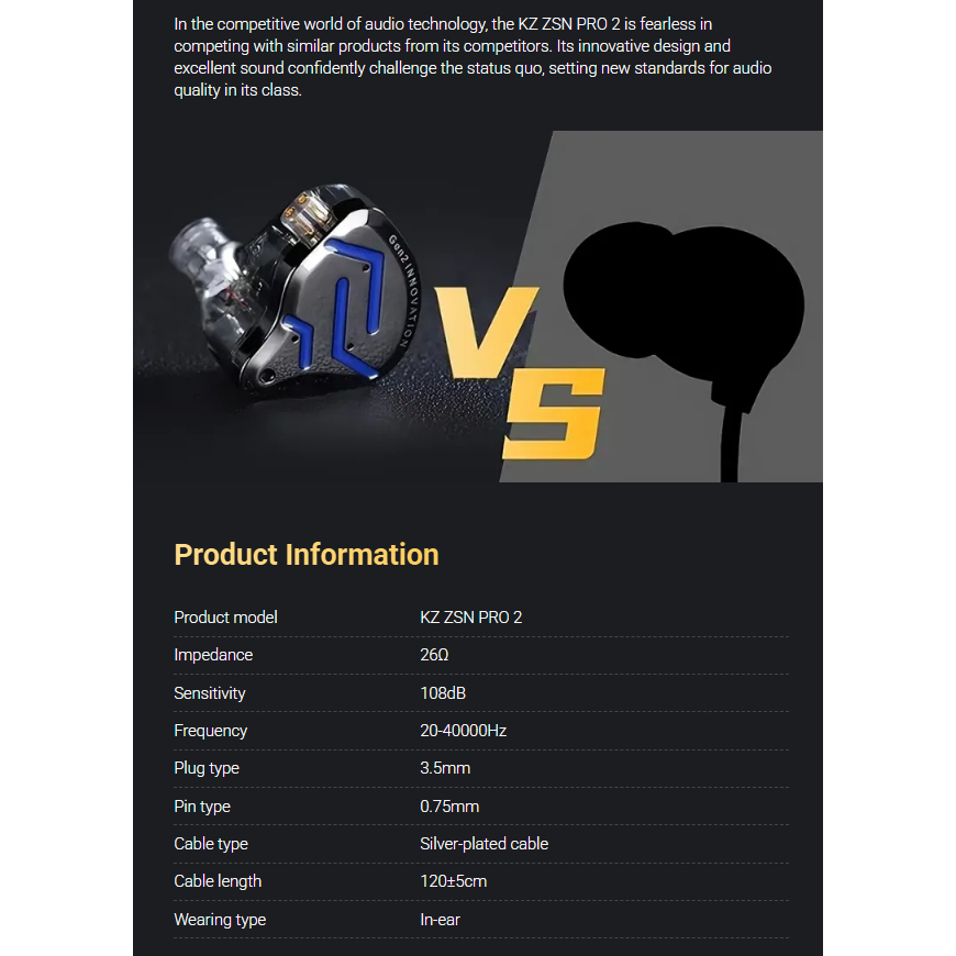 Tai Nghe Nhét Tai KZ ZSN Series (Pro, Pro X, Pro 2) HIFI Driver Hybrid Có Mic