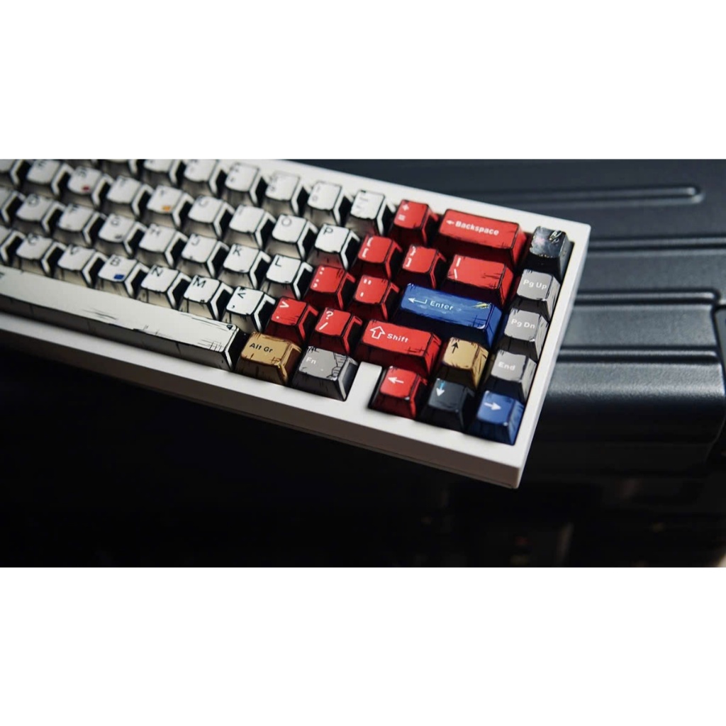 [Hỏa Tốc] Keycap Comic Retro Mix Lighs - Chủ Đề Truyện Tranh - Nhựa PBT - In Dyesub 5 Mặt - Cherry Profile - TTKeyboard