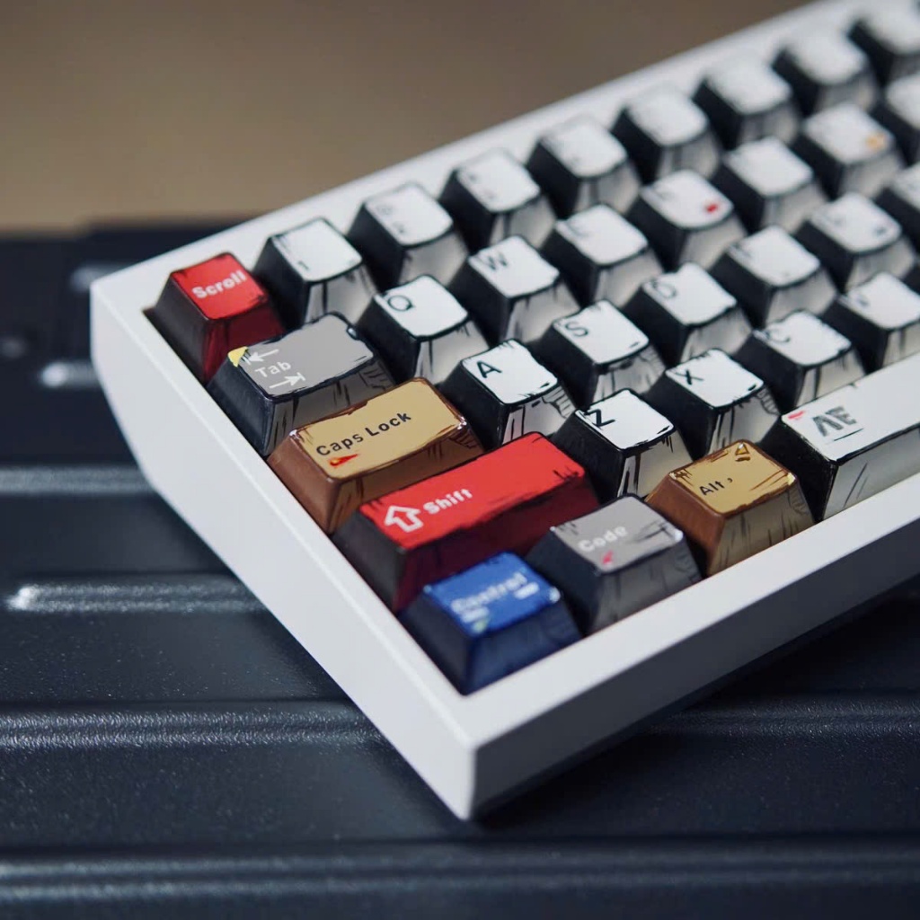 [Hỏa Tốc] Keycap Comic Retro Mix Lighs - Chủ Đề Truyện Tranh - Nhựa PBT - In Dyesub 5 Mặt - Cherry Profile - TTKeyboard