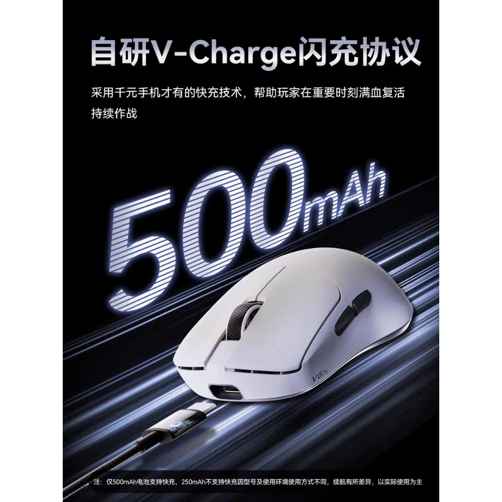 Chuột Gaming không dây VGN Y2 Series PAW3950 Ultra Dual 8K Polling Rate