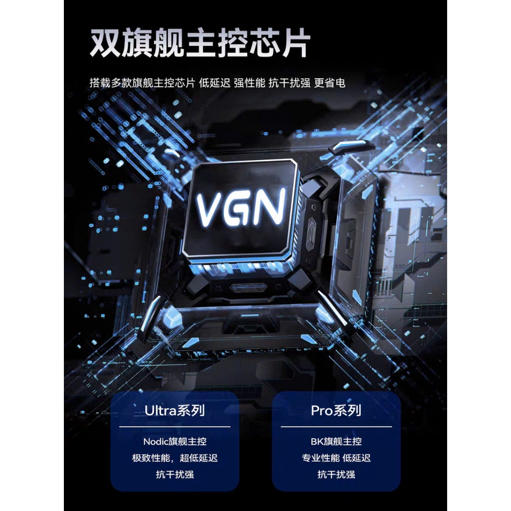 Chuột Gaming không dây VGN Y2 Series PAW3950 Ultra Dual 8K Polling Rate