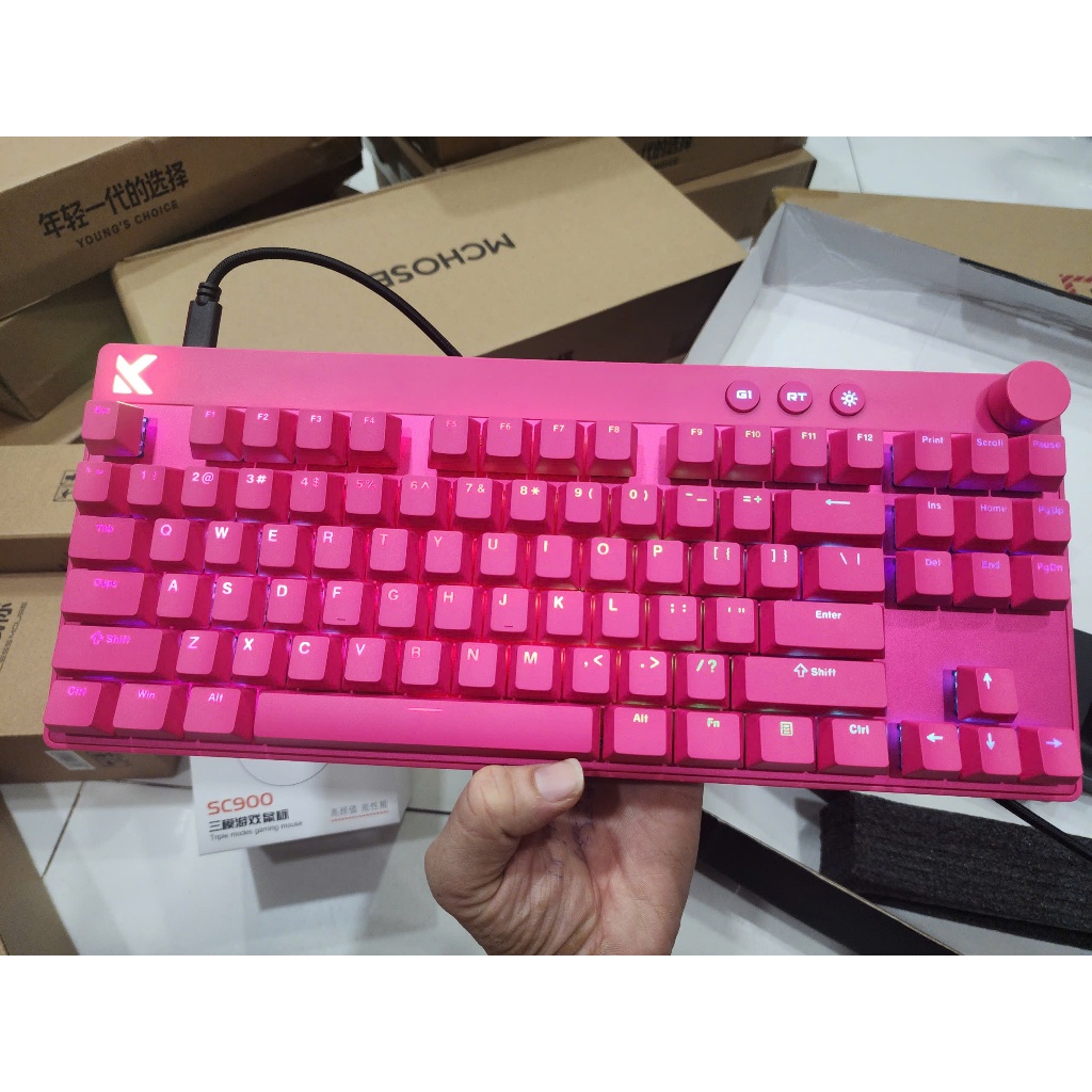 Phím Gaming He Rapid Trigger Mchose Mix87 8K Polling Rate RT 0,005mm Convert ADC-TTKeyboard