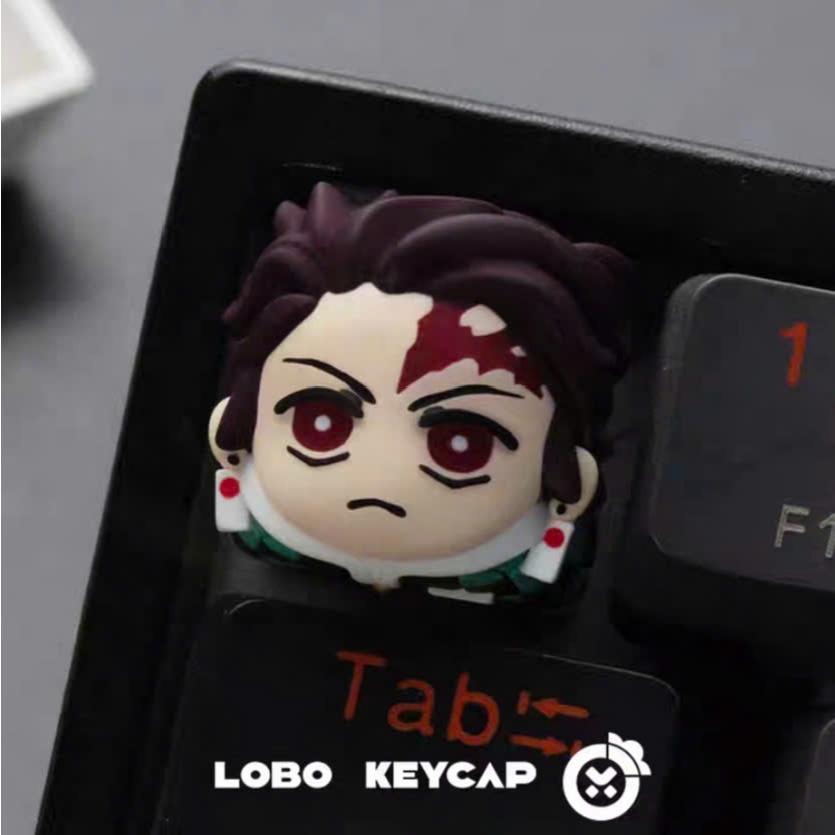 Keycap Lobo Artisan Demon Slayer Thanh Guom Diệt Quỷ| Keycap Custom Bàn Phím Cơ Chất Liệu Resin Cao Cấp