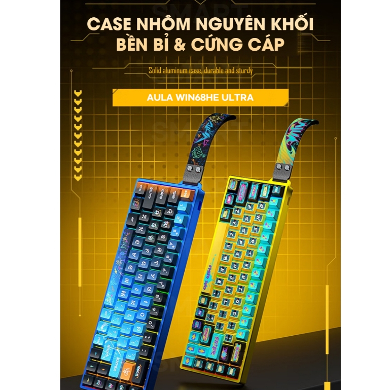 PHÍM CƠ GAMING WIN68 HE ULTRA| Nhôm CNC| Rapid Trigger 0,01 mm| 8000hz |Trục Từ| TTKeyboard