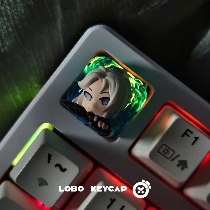 Keycap Artisan LOBO Jett - Custom 4 Action - Xuyên LED