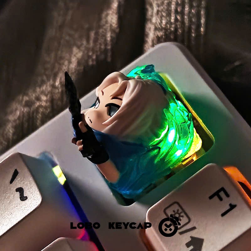 Keycap Artisan LOBO Jett - Custom 4 Action - Xuyên LED