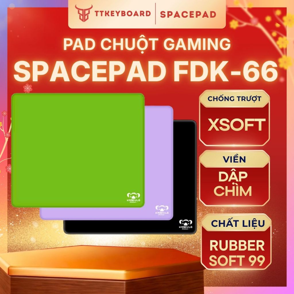 Pad Chuột Spacepad Kradula FDK-66 Chuyên Control Game FPS | Chất liệu Rubber Soft 99% | Viền Chìm | Chính Hãng