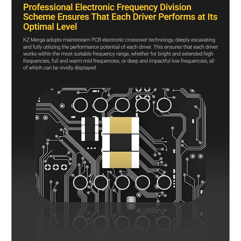 Tai Nghe Nhét Tai In Ear KZ Merga Có mic đàm thoại, màng loa Dynamic 8mm + Dynamic 10mm xử lý âm tốt