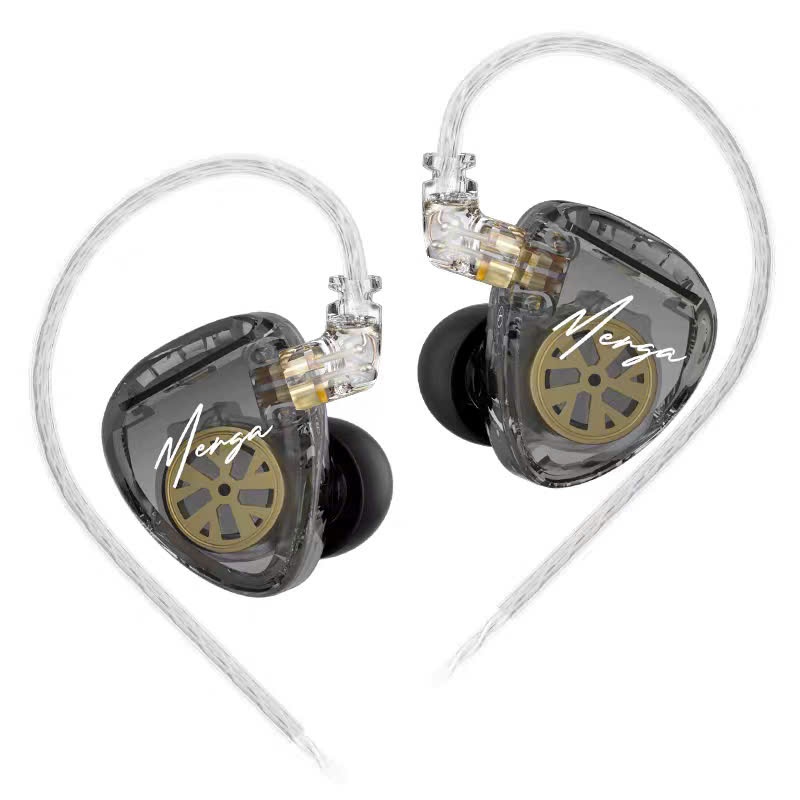 Tai Nghe Nhét Tai In Ear KZ Merga Có mic đàm thoại, màng loa Dynamic 8mm + Dynamic 10mm xử lý âm tốt