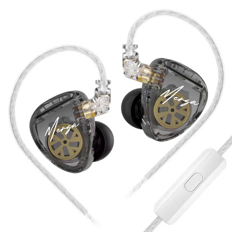 Tai Nghe Nhét Tai In Ear KZ Merga Có mic đàm thoại, màng loa Dynamic 8mm + Dynamic 10mm xử lý âm tốt