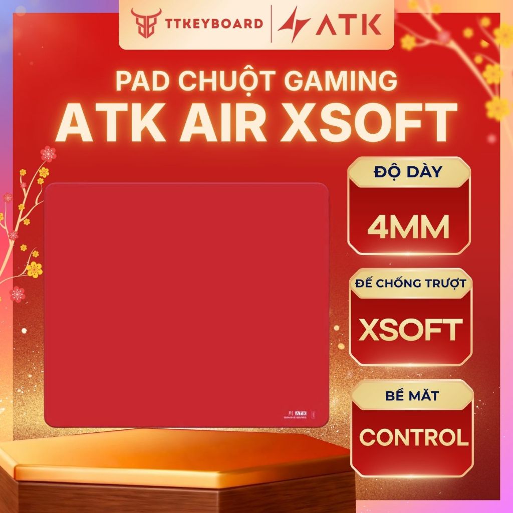Pad chuột ATK Air XSoft Chống Trượt Bề Mặt Control New Seal Chính Hãng ATK