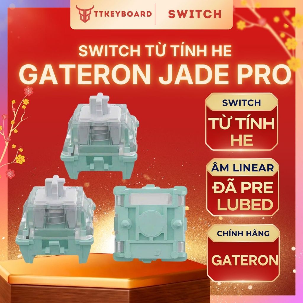 Switch Từ Tính HE Gateron Magnetic Jade Pro | Linear 50g | Công Tắc Bàn Phím HE Hiệu Năng Cao | TTKeyboard