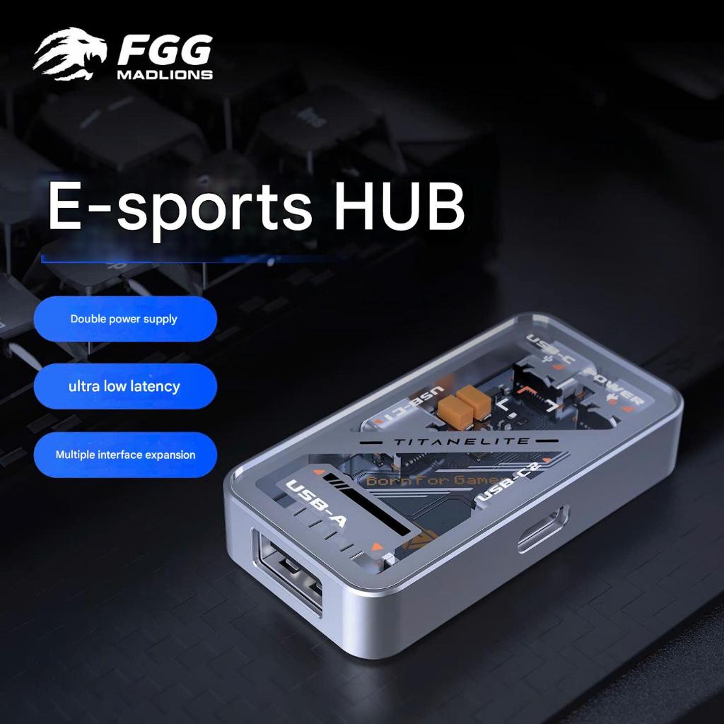Madlions FGG Hub 8K, 3 Cổng Output 8K Polling Rate, Độ Trễ Cực Thấp, Nguồn Điện Kép