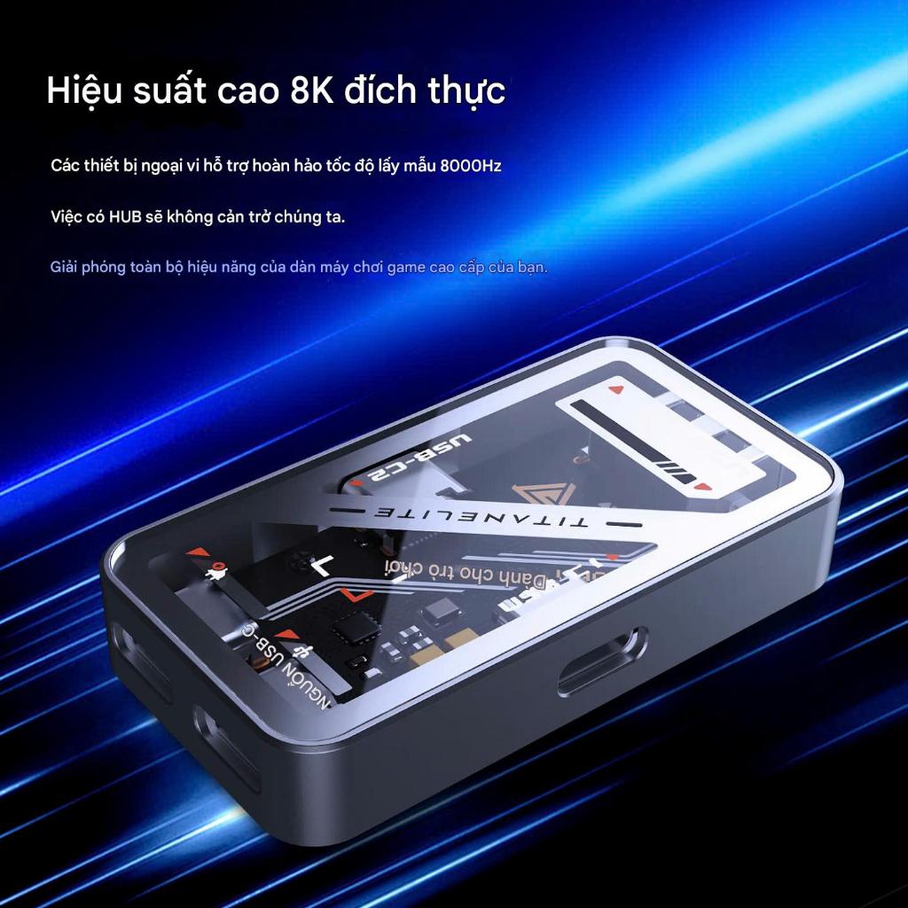 Madlions FGG Hub 8K, 3 Cổng Output 8K Polling Rate, Độ Trễ Cực Thấp, Nguồn Điện Kép