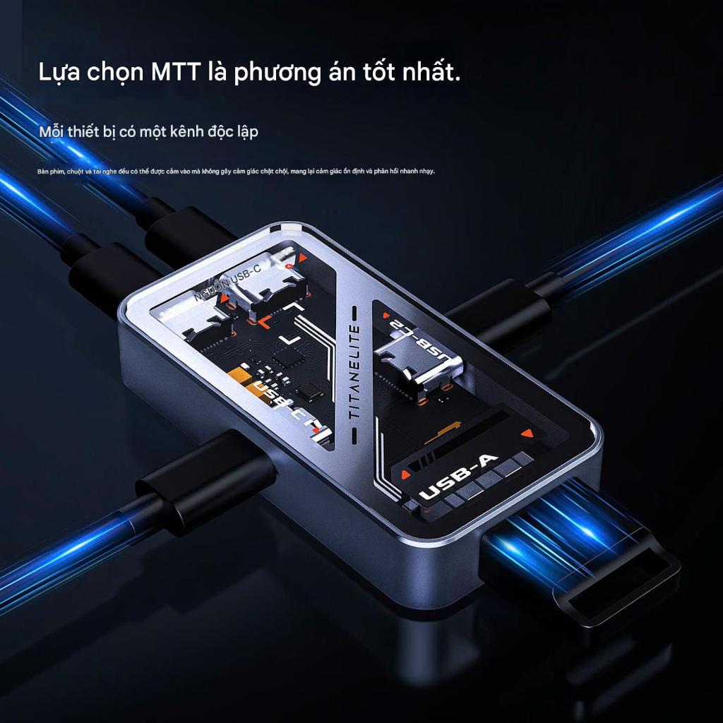 Madlions FGG Hub 8K, 3 Cổng Output 8K Polling Rate, Độ Trễ Cực Thấp, Nguồn Điện Kép