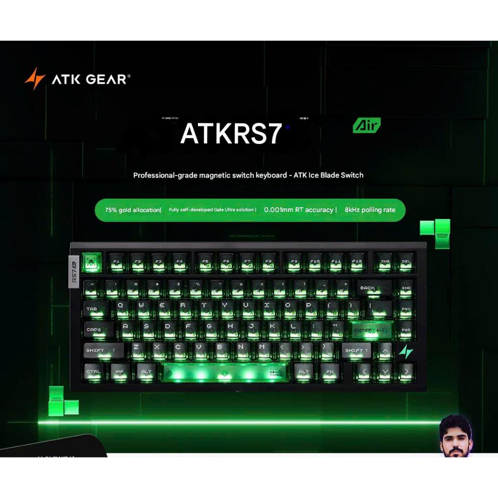 Bàn Phím Cơ Gaming ATK RS7 AIR HE Rapid Trigger 8K Polling Rate 0,001mm RT Hiệu Năng Cao