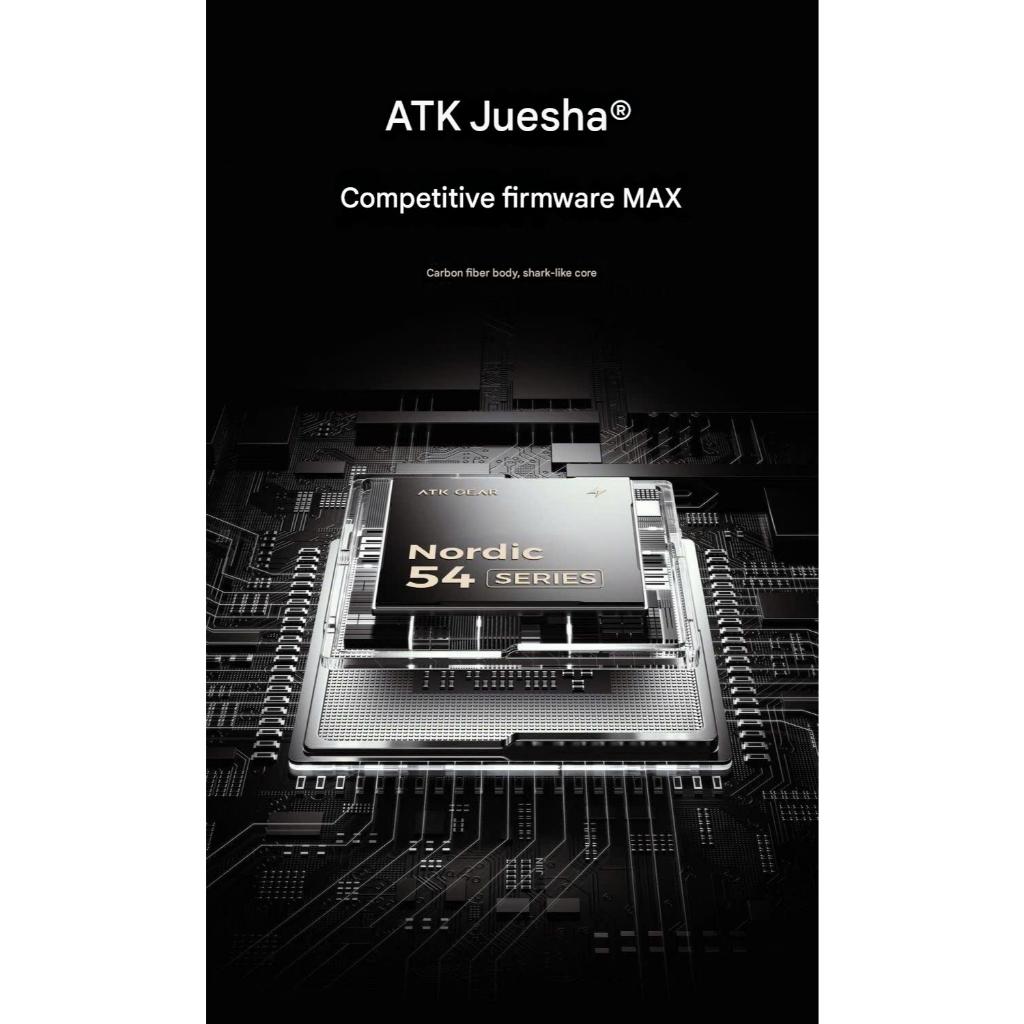 Chuột Gaming ATK Ghost Vỏ Carbon Fiber Paw3950 Ultra Dual 8K MCU Nordic 54H20 Tặng Hộp