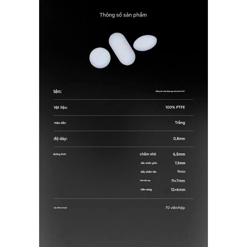 Feet Dot ATK Skates Chất Liệu PTFE Nguyên Chất Mượt Mà Chống Trượt Nhiều Kích Thước