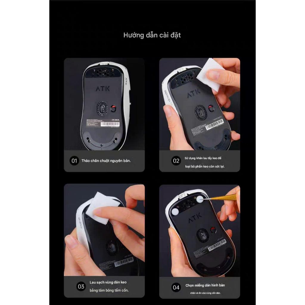 Feet Dot ATK Skates Chất Liệu PTFE Nguyên Chất Mượt Mà Chống Trượt Nhiều Kích Thước