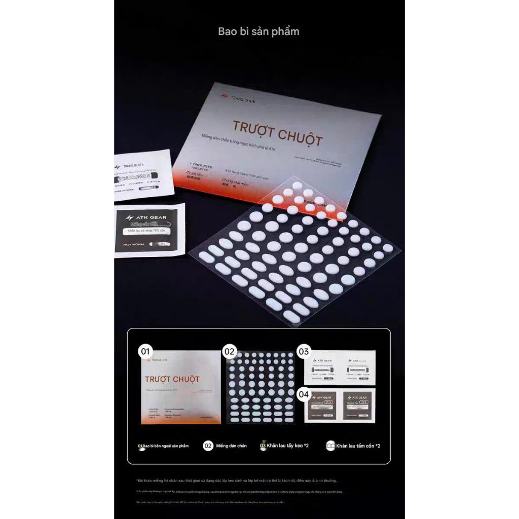 Feet Dot ATK Skates Chất Liệu PTFE Nguyên Chất Mượt Mà Chống Trượt Nhiều Kích Thước