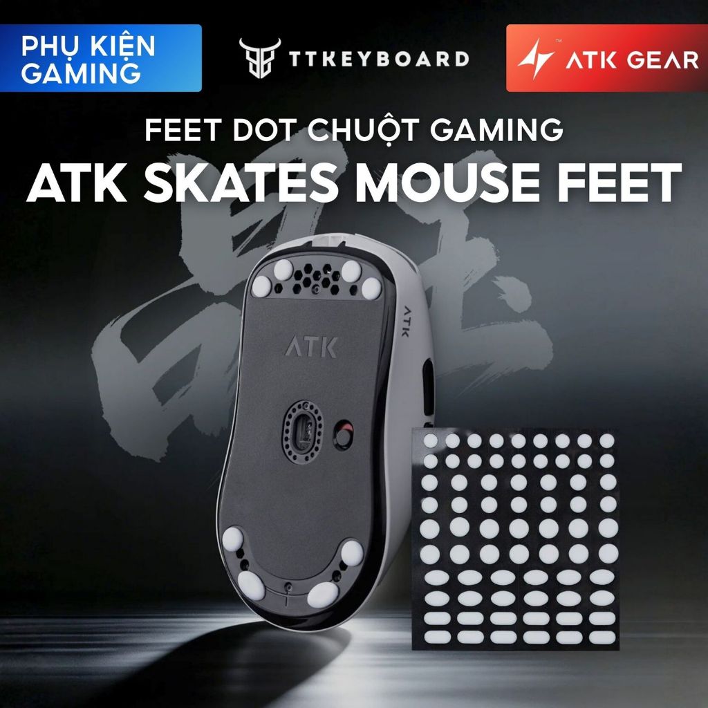 Feet Dot ATK Skates Chất Liệu PTFE Nguyên Chất Mượt Mà Chống Trượt Nhiều Kích Thước