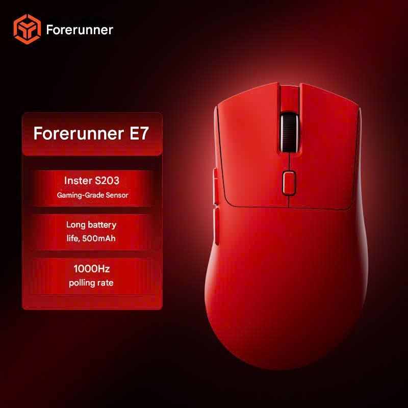 Chuột Không Dây Công Thái Học EWEADN E7 Siêu Nhẹ 1000 Polling Rate Pin 500 mAH