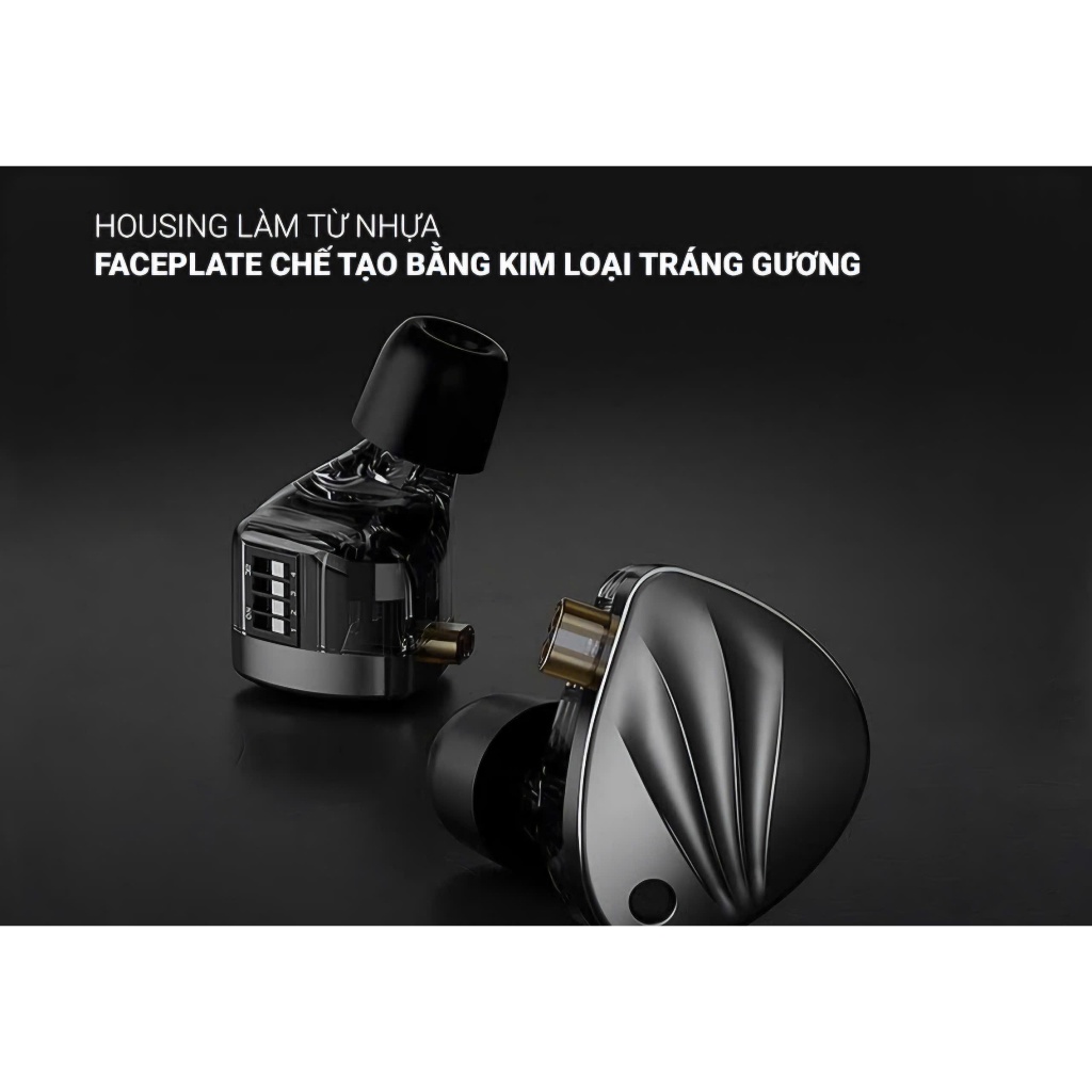 Tai Nghe KZ Krila Có Mic, Màng Loa XUN-10mm, Driver Balanced Armature 30095 Âm V-shape Ấm