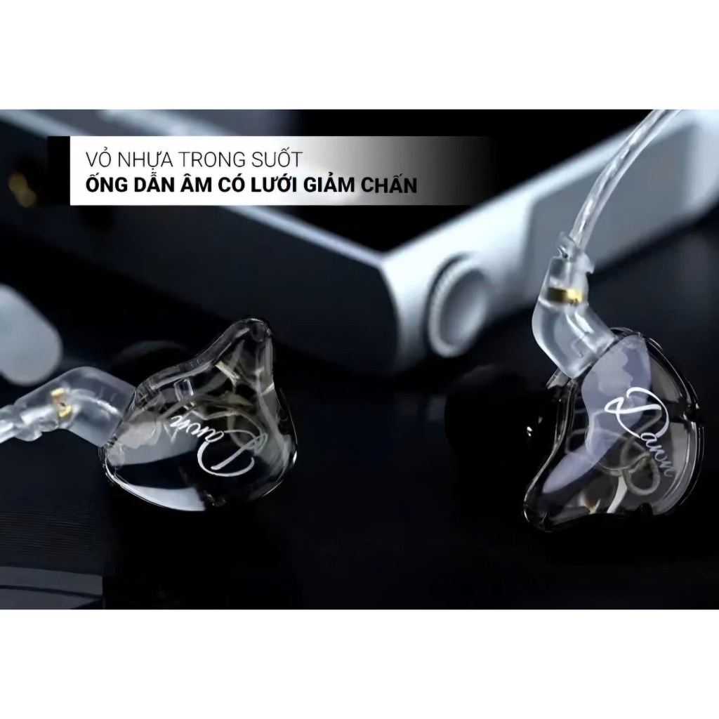Tai Nghe IEM Có Dây KZ Dawn Trong Suốt Màng Loa Dynamic 10mm, Nam Châm NeoMidium