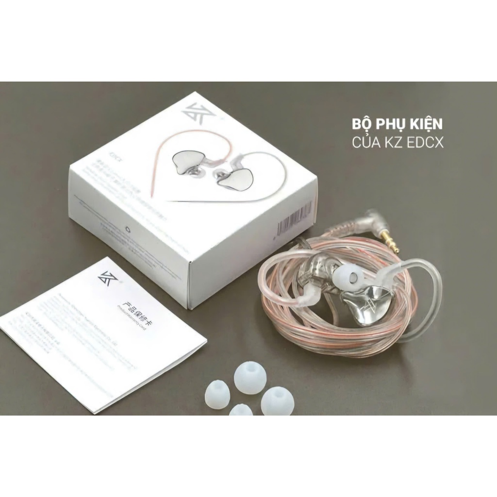 Tai nghe KZ EDCX Có Mic, Driver Dynamic 10mm, Màng PET dày 6 Micron, Cáp Đồng OFC Bền Bỉ
